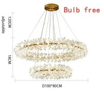 lustre suspension moderne cristal doré transparent luminaires salon luxe géométrique
