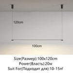 lampe suspendue moderne minimaliste noir blanc lisse mat 120cm adjustable oeilletsflux249 2000v90 260