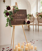 Roses artificielles velours rouge foncé bouquet decoration mariage anniversaire intérieur classique