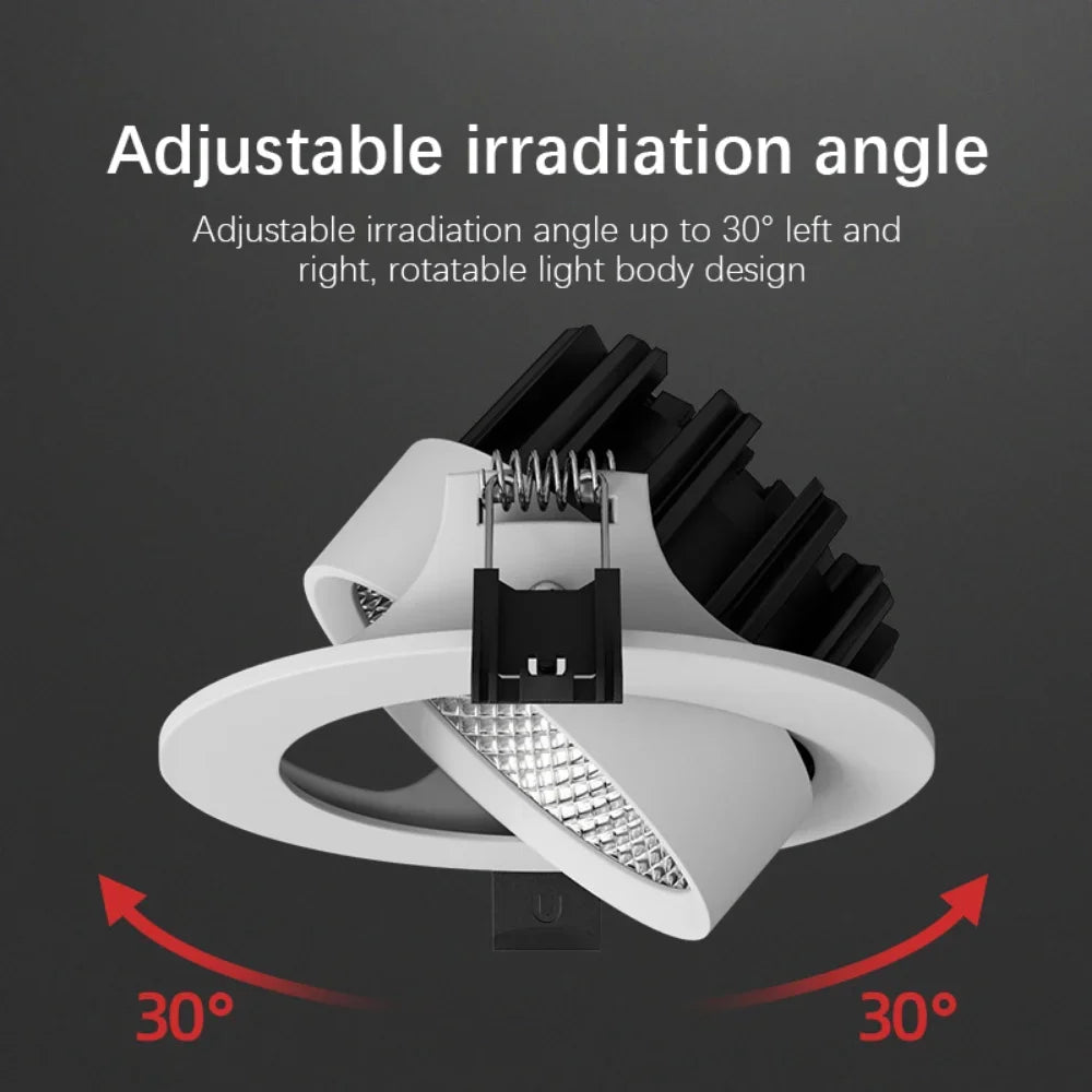spots led blanc grille métallique modernes encastrables 5w 7w 4000k