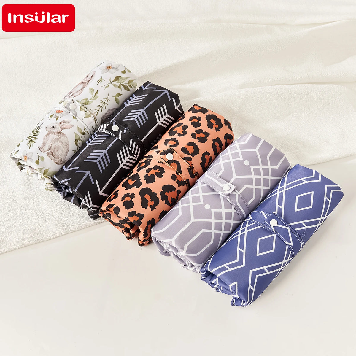 tapis bébé coussin bain gris noir léopard géométrique moderne portable durable