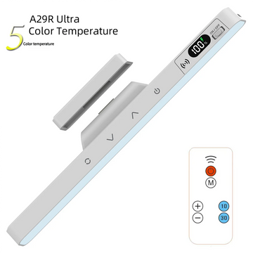 lampe led sans fil rechargeable moderne télécommande base magnétique adhésif blanc grisclair minimaliste