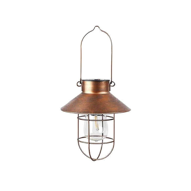 lampe suspendue cuivre vintage solaire filament ip44 extérieur contemporaine rustique jardin