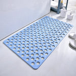 tapis douche moderne perforations anti dérapage ventouse salle bain pvc gris trou rond drainage