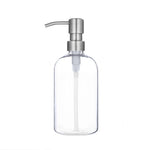 bouteilles shampooing après shampoing gel douche rechargeables transparentes marron noir blanches modernes pompes pression