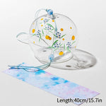 cloches vent transparentes motifs floraux décoratives japonaises artisanales chambre decoration