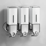 distributeur savon liquide mural noir argent acier inoxydable abs 500ml 1000ml 1500ml moderne minimaliste