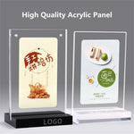 cadre photo acrylique transparent clips moderne support panneau publicitaire base vertical horizontal