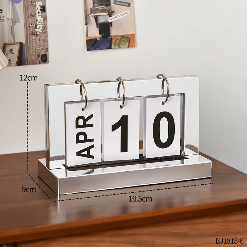 calendrier minimaliste moderne chiffres mobiles blanc noir gris clair occasion noël anniversaire mariage