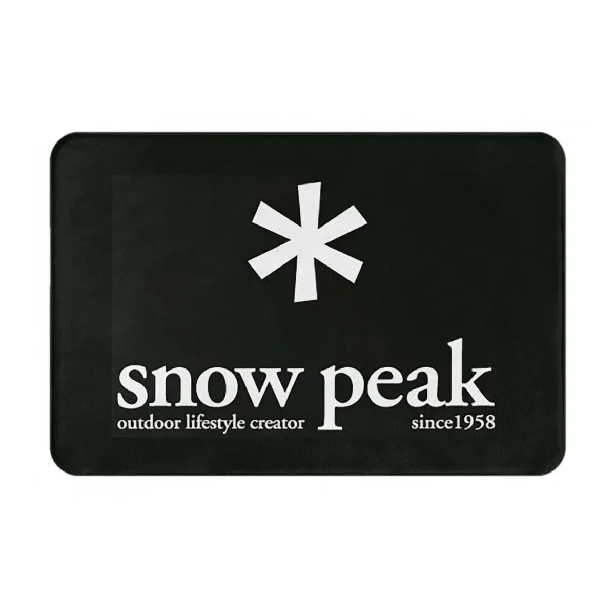 tapis bain blanc logo snow peak moderne imperméable antislip polyester coton knits classic minimaliste