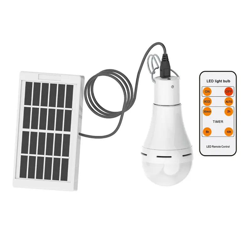ampoule led solaire rechargeable ip65 moderne blanc auto campingurgence télécommande