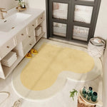 tapis bain doux moelleux rose clair vert pastel bleu clair moderne confortable