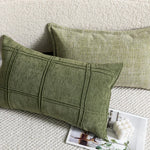 coussins décoratifs modernes nordique vert olive motif plissé texture polyester 45x45cm