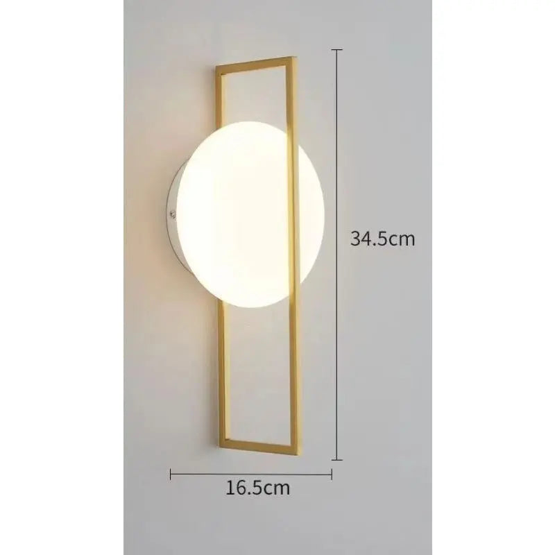 lampe murale moderne minimaliste noir doré éclairage chambre salon entrée étude