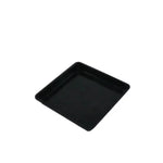 plateau carré récupération eau plastique noir moderne 12x12cm 15x15cm 18x18cm 22x22cm 25x25cm