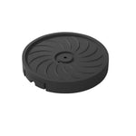 support plante roulant blanc gris noir rayures concentriques moderne