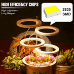 lumière croissance led anneaux purple moderne usb alimentée régulateur intensité
