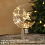 décoration noël étoile lumineuse transparente perforée classique tringle support chambre maison