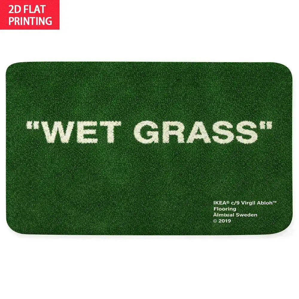 tapis sol vert herbe veloutée adhésif résistant minimaliste 60x40cm 2019