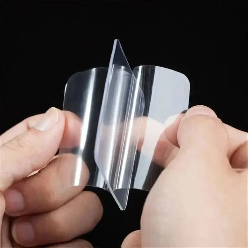 adhésif double face réutilisable transparent imperméable pratique mur meubles 6cm 6cm