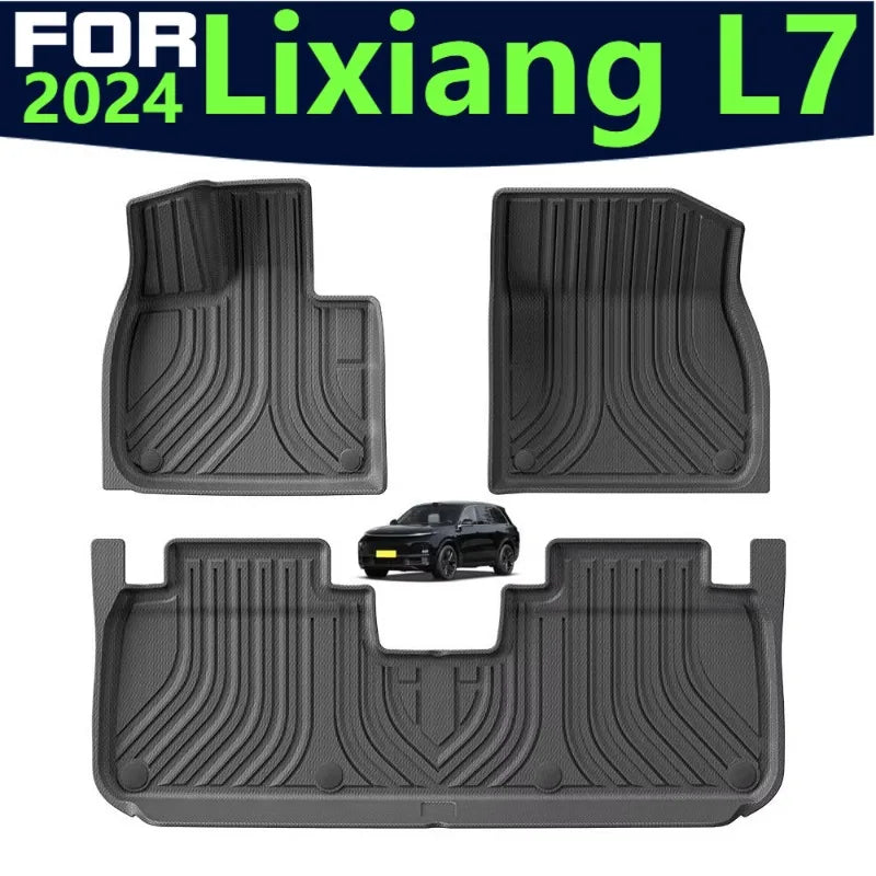 tapis sol voiture noir rayures horizontales moderne imperméable tout terrain easy clean tpe