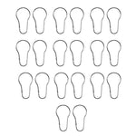 anneaux rideau argenté moderne acier inoxydable lisse opaques accessoire fenêtre porte rideau six point