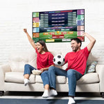 calendrier match football 2026 graphique moderne opaque adhésif noir vert rouge jaune bleu textes