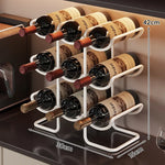 support bouteilles vin blanc moderne 42cm hauteur 30cm largeur 15cm profondeur sans motif bouteilles