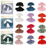 serviettes plissées modernes élégantes couleurs variées ruban doré coton fin 50cm 50cm décoration événementiel