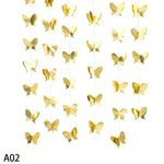 guirlande papillons 3d multicolore moderne adhésif mariage anniversaire décoration événement festive