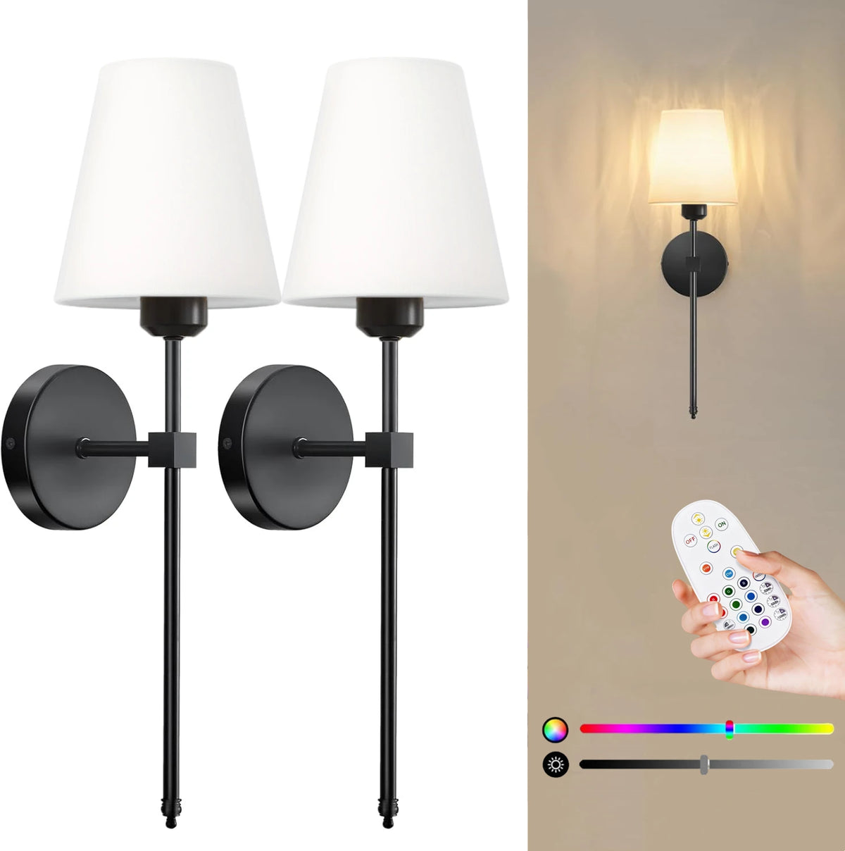 lampe murale moderne or blanc rechargeable abat jour led minimaliste chambre salon entrée