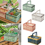 panier pliable rangement stockage vert bleu moderne utilisation multiple respectueux environnement pliables empilables organisateur
