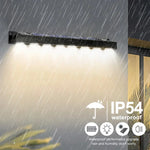 lampes solaires led extérieures modernes noires bleues panneaux solaires adhésives autonomes jardin patio