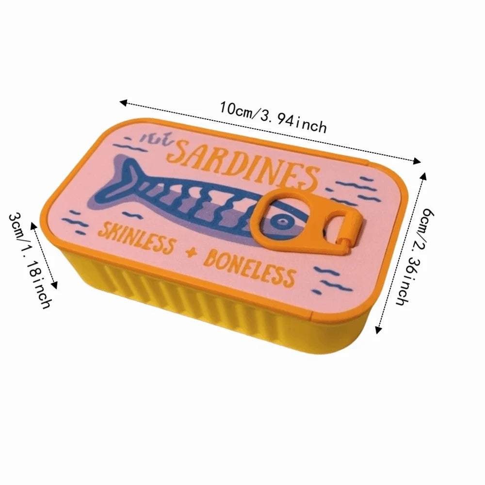 boîte bijoux vintage sardines poisson os not sardines skinless boneless poignée couleur collier boucles