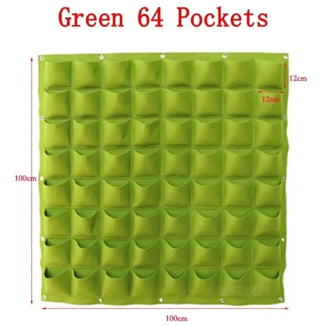porte plantes mural vert texture feutre moderne fixations grilles plantes succulentes deco maison