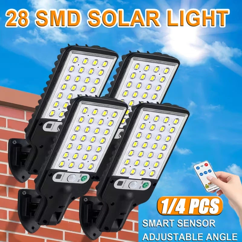 projecteurs solaires extérieurs modernes ip65 led économie énergie noir interrupteur sensoriel 270deg