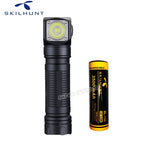 lampe torche led noire rechargeable 1000 lumens clip bandeau lanière moderne