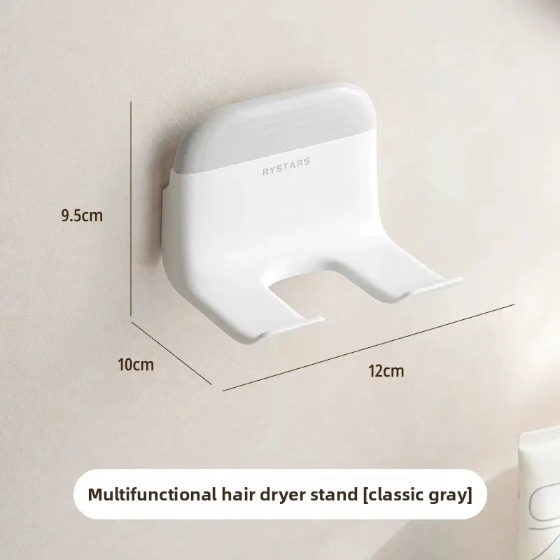 support mural aspirateur séchoir cheveux adhésif vert rose blanc moderne pratique