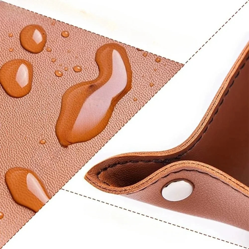 plateau bijoux simili cuir rose pâle dorés moderne 15cm 15cm rangement cosmétiques rechargeableversible