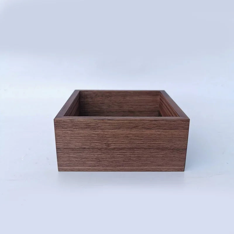 boîtes rangement bois minimaliste boîte cosmétique réutilisable rangement 1kg 1l carré marron naturelle
