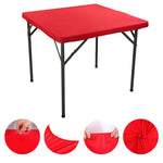 couvre table carré élastique noir rouge vert bleu rose violet blanc uni moderne festif