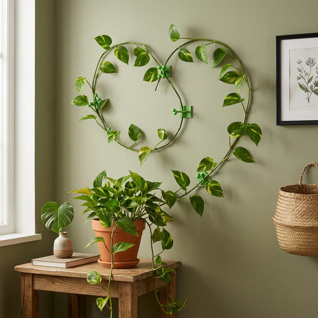 supports muraux auto adhésifs plantes grimpantes 100 pièces vert simples modernes