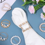 clips serviette or argent strass décoratifs élégants carré rond cœur étoile diverse formes