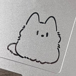 sticker autocollant 3d dessins animés chat noir blanc décoration téléphone diy illustration simple