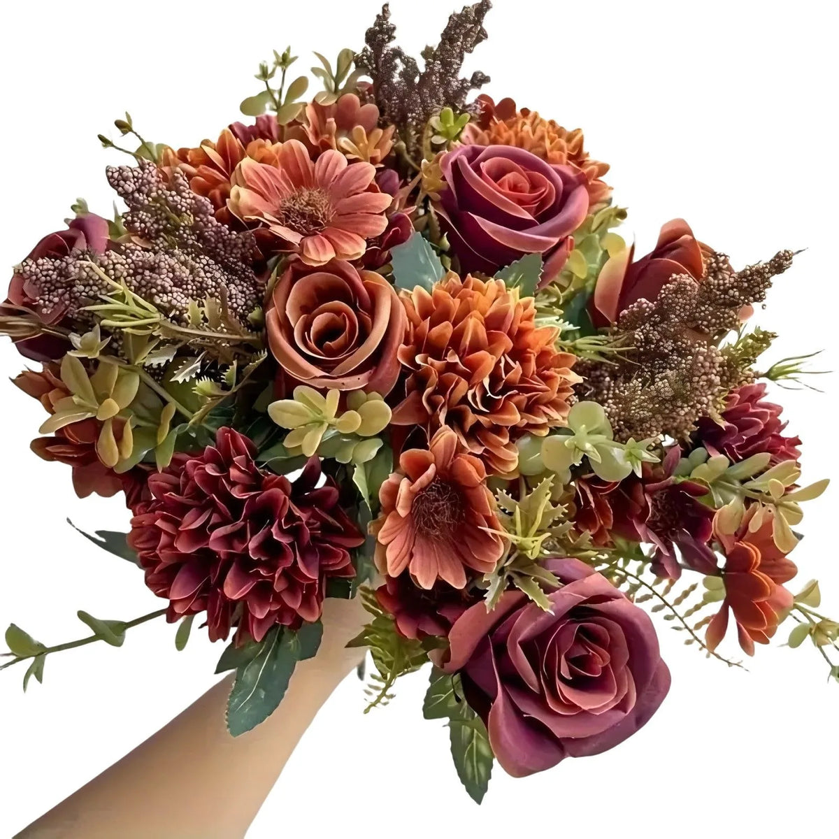 décoration intérieure bouquet fleurs artificielles variées vase rustique naturel anniversaire mariage