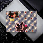 autocollants cartes visite illustration animée monchhichi coeurs géométriques réutilisables étanches single piece package