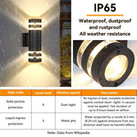 applique murale moderne noire ip65 e27 led rayures horizontales contemporaine fixations