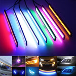 bande lumineuse led rouge bleu vert adhésive jour clignotants moderne câbles