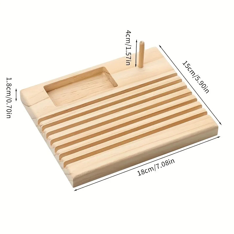 support couture bois rack outils bobines aiguilles règle artisanale multifonctionnelle pratique