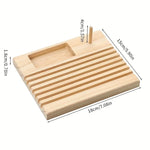 support couture bois rack outils bobines aiguilles règle artisanale multifonctionnelle pratique